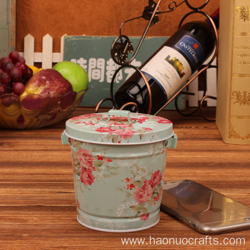 iron desktop trash desk storage bucket